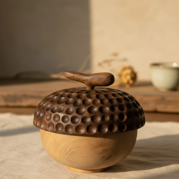شکلات خوری درب دار سایز 12 (طرح بلوط)